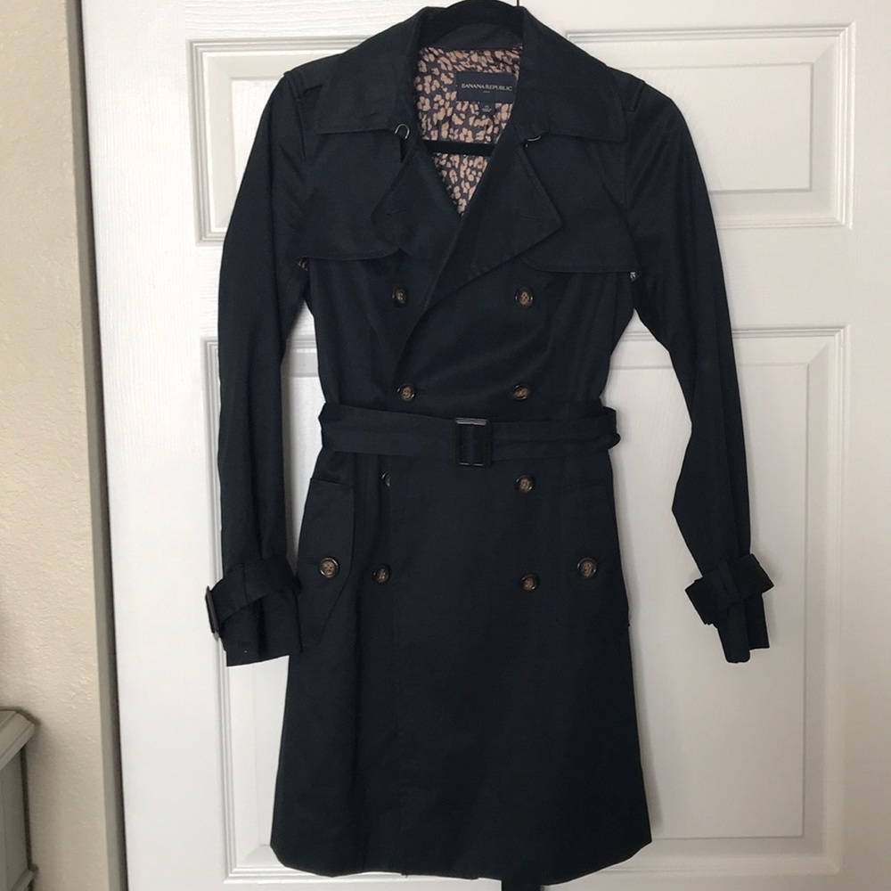 Banana Republic Black Trench Coat